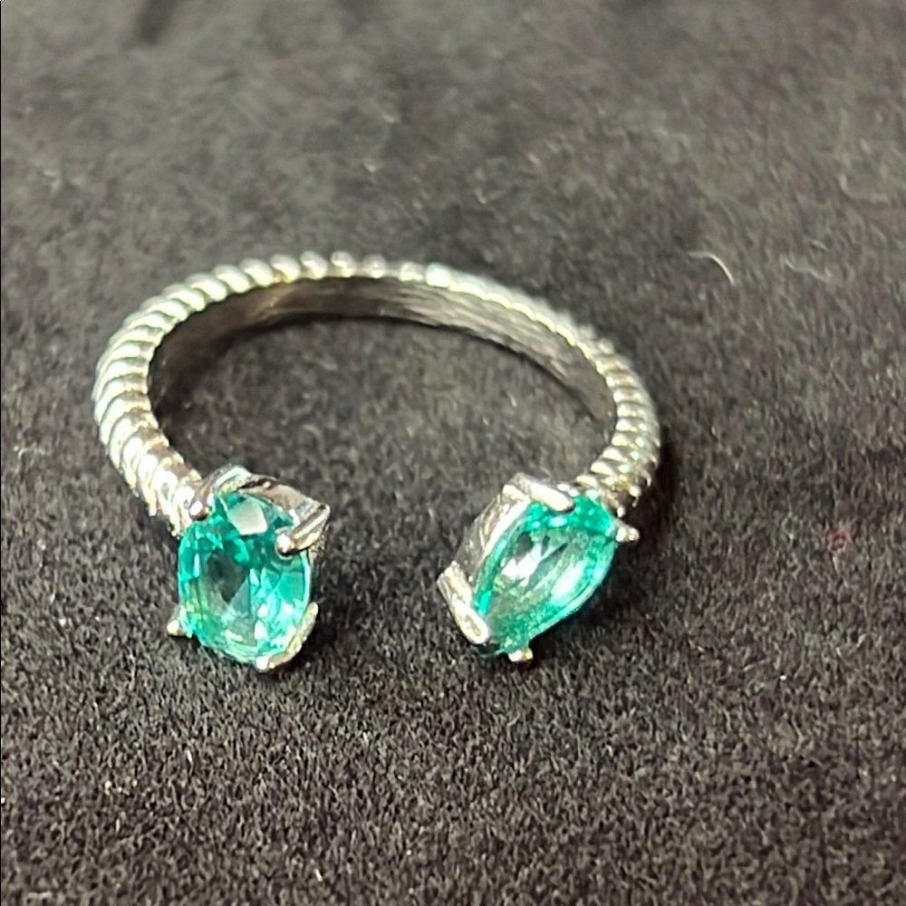 .925 Silver Adjustable Ring - image 2